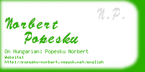 norbert popesku business card